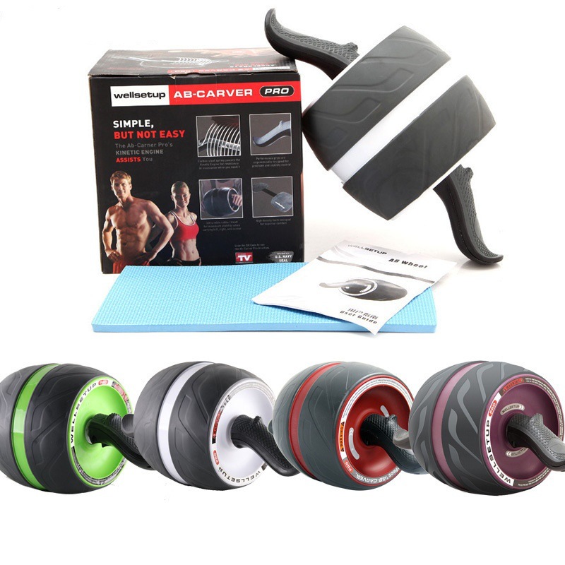 Rueda de grasa rebote automático rueda abdominal equipo de fitness en el hogar rueda muscular abdominal hombres y mujeres chaleco reductor de vientre línea entrenador abdominal