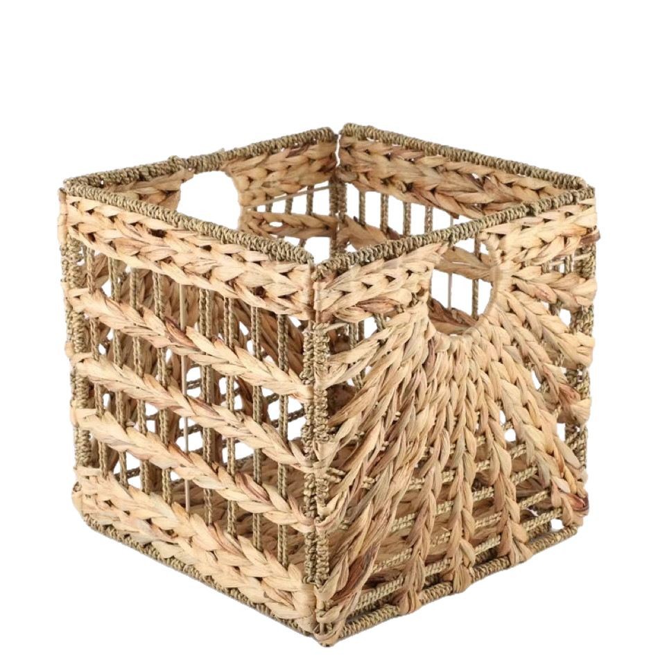 Cesta de almacenamiento de gabinete a cuadros de ratán de Amazon Cesta de almacenamiento plegable caja de almacenamiento extraíble Cesta de almacenamiento de ropa de dormitorio Almacenamiento de cajón