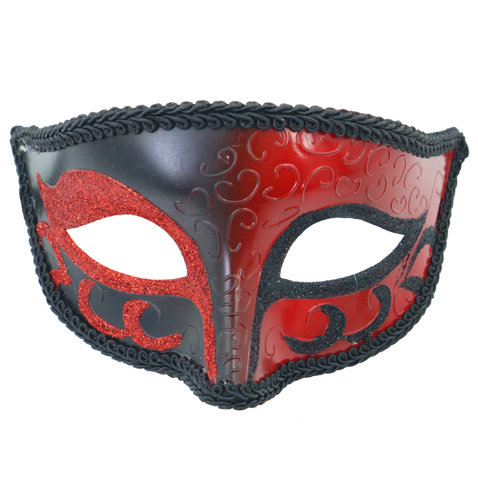 Amazon pop carnaval pareja máscara de baile de maquillaje hombre venecia máscara de halloween mitad cara pintada