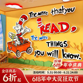 英语角绘本馆环创教室布置装饰工作幼儿园班级文化培训机构墙面贴