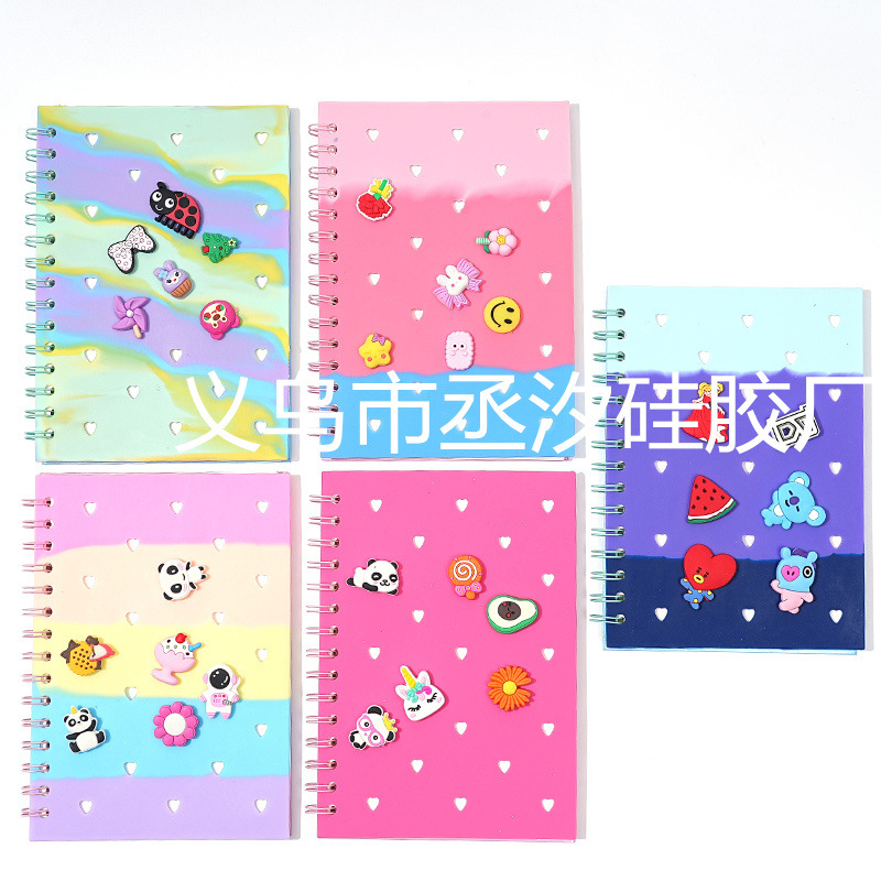 Cuaderno de silicona DIY Cuaderno de mano Cuaderno de alta creatividad Cuaderno de tendencia Cuaderno lindo simple Cuaderno de amor