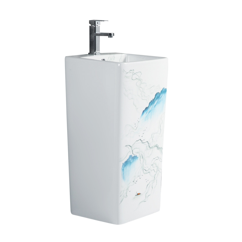 lavabo de cerámica integral lavabo de hotel lavabo balcón inodoro pequeño modelo de ingeniería de lavabo