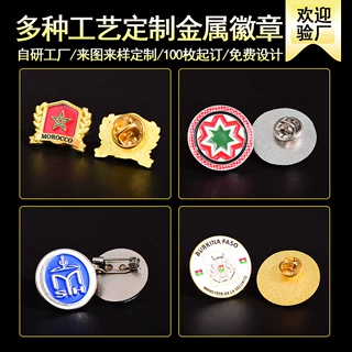 金属徽章创意卡通珐琅烤漆公司胸牌胸针胸章班徽校徽定做各类logo
