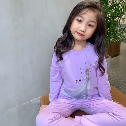 Children's Pajamas Cotton Baby Air Conditioning Clothes Aisha Girl Fairy Cute Super Cute Long Sleeve Girls Home Clothes Suit Trendy