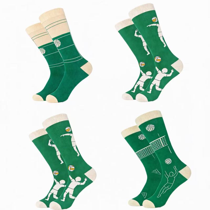 Amazon Cross-Border In-Stock Large Size Men's Socks Trendy Socks Volleyball Socks New Original Mid-Tube Jacquard Cotton Socks Personalized Trendy Socks Amazon Cross-Border In-Stock Large Size Men's Socks Trendy Socks Volleyball Socks New Original Mid-Tube Jacquard Cotton Socks Personalized Trendy Socks