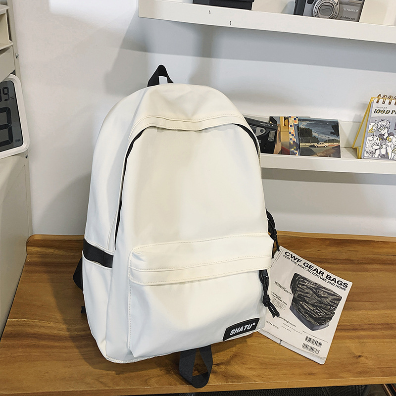 2025 nuevo bolso de lona de gran capacidad, mochilas de viaje extranjeras para estudiantes de secundaria, mochilas de hombro simples