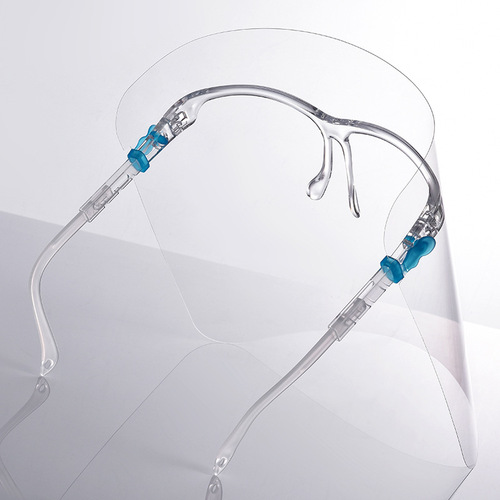 Frame mask telescopic temples transparent anti-fog cooking anti-oil fume droplet dental riding dental dental mask