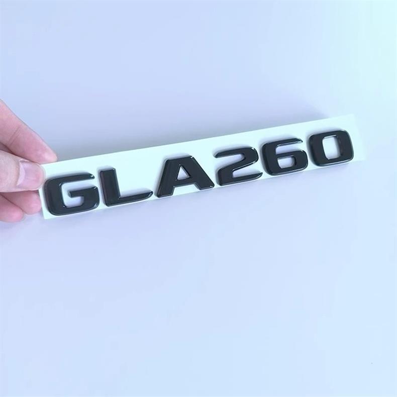 Beijing Mercedes-Benz GLA180 200 car emblem modification, black GLA260 rear emblem, 4MATIC front and rear logo stickers for decoration