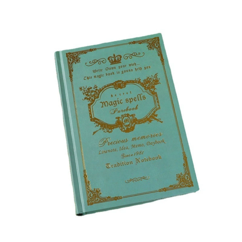 Retro magic notebook, A5 hardcover, thick vintage design, birthday gift