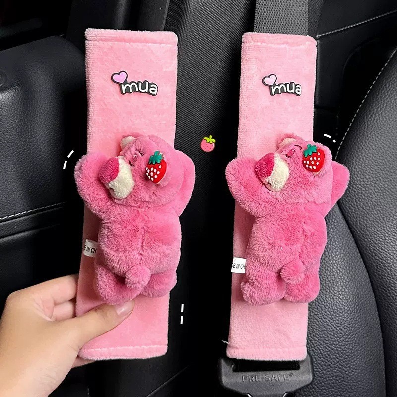 Protector de Hombro de Peluche para Cinturón de Auto de Terciopelo de Cristal, Anti-estrangulamiento, para Automóvil
