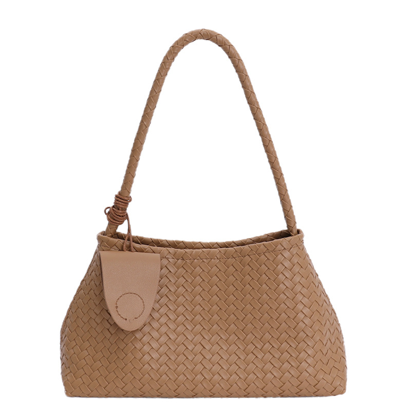 Bolsas de tejido casuales transfronterizas texturas bolsas de brazo mujeres otoño y invierno 2025 nuevo bolso de estilo extranjero bolso de hombro de moda