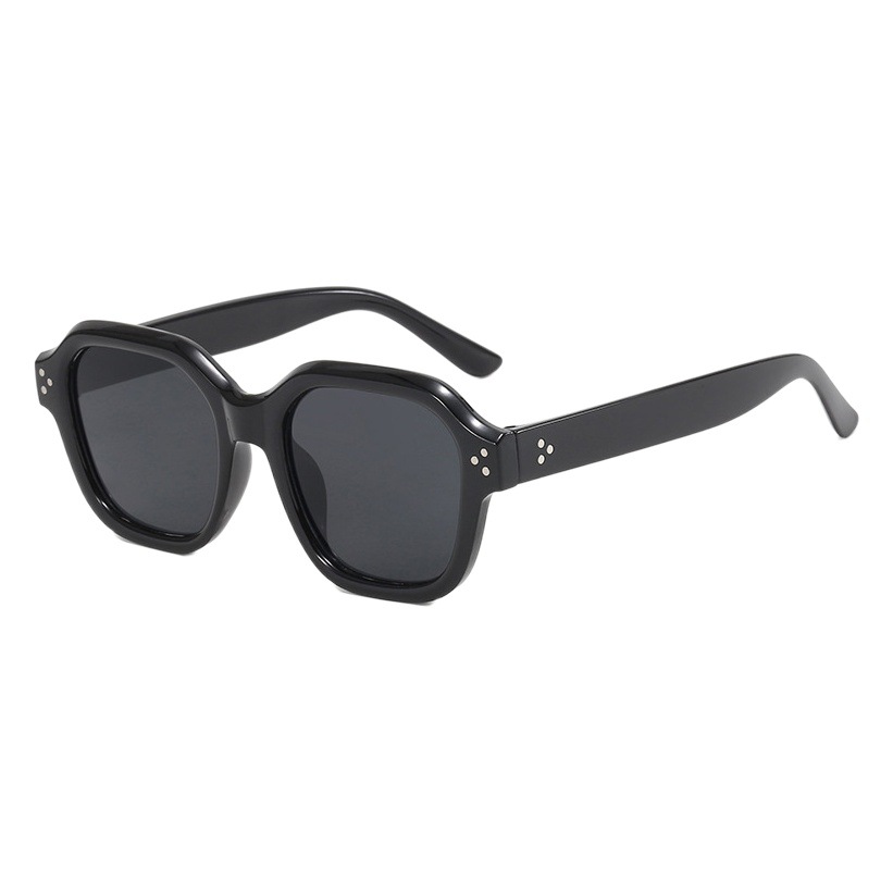 Transfronterizo nuevo color caramelo al por mayor estilo coreano retro beige uñas elegante marco cara-mirando pequeña moda todo-juego gafas de sol