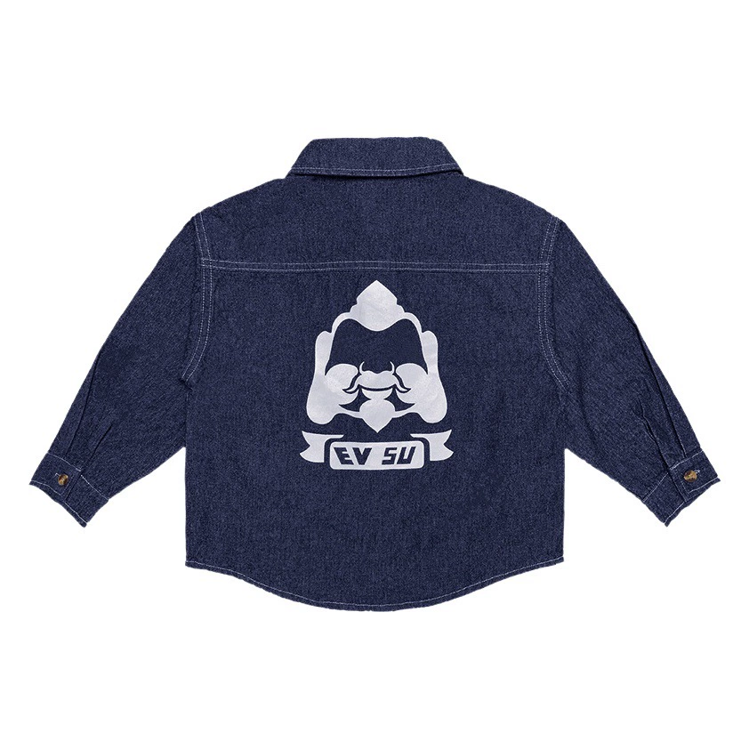 Джинсовая куртка-рубашка для мальчиков, весна-осень 2025, новая, с длинным рукавом, кардиган, детская джинсовая рубашка, детская одежда