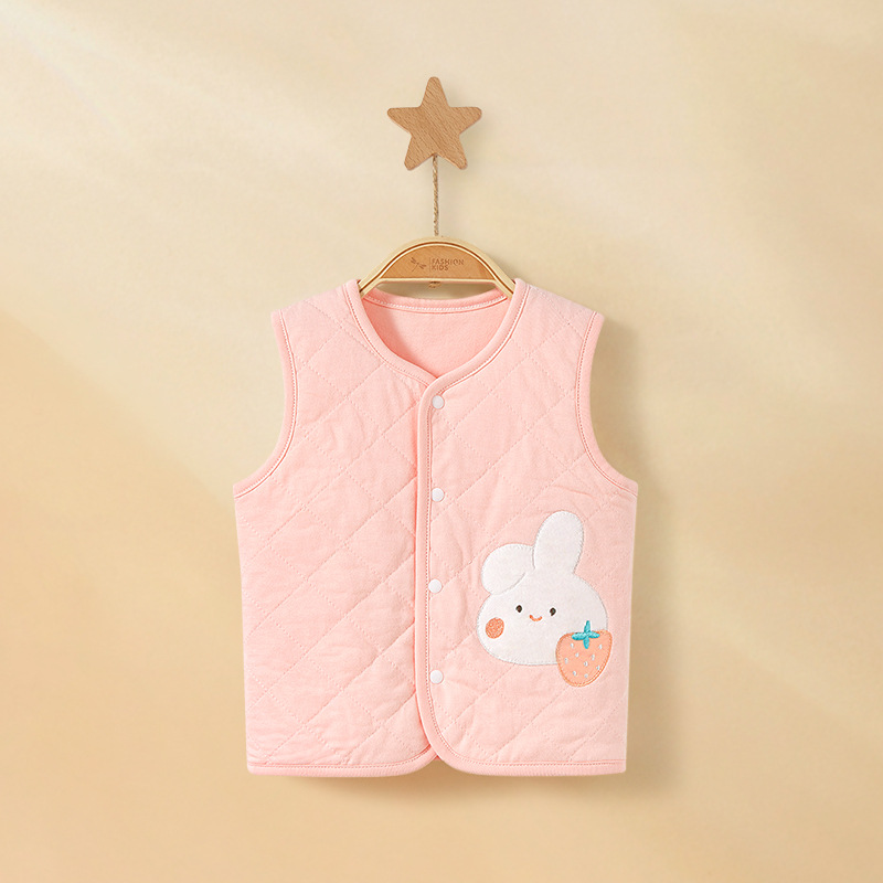 Chaleco de bebé primavera, otoño, invierno, chaleco de bebé, cardigan cálido, hombro, chaqueta de algodón para hombres y mujeres, chaleco de fondo para niños