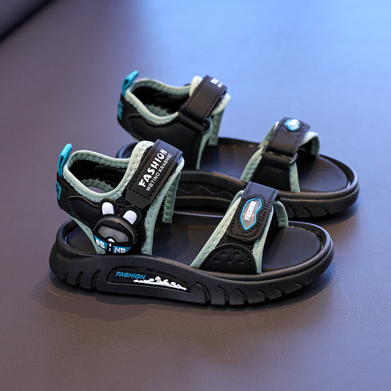 Zapatos de playa de moda para niños 2026 verano nuevos sandalias deportivas casuales para niños de tamaño medio y grande de dibujos animados zapatos de dedo soleado suave image 5