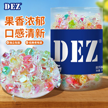 DEZ多彩手造硬糖350g糖果随身水果糖批发糖网红彩纸糖批发小零食