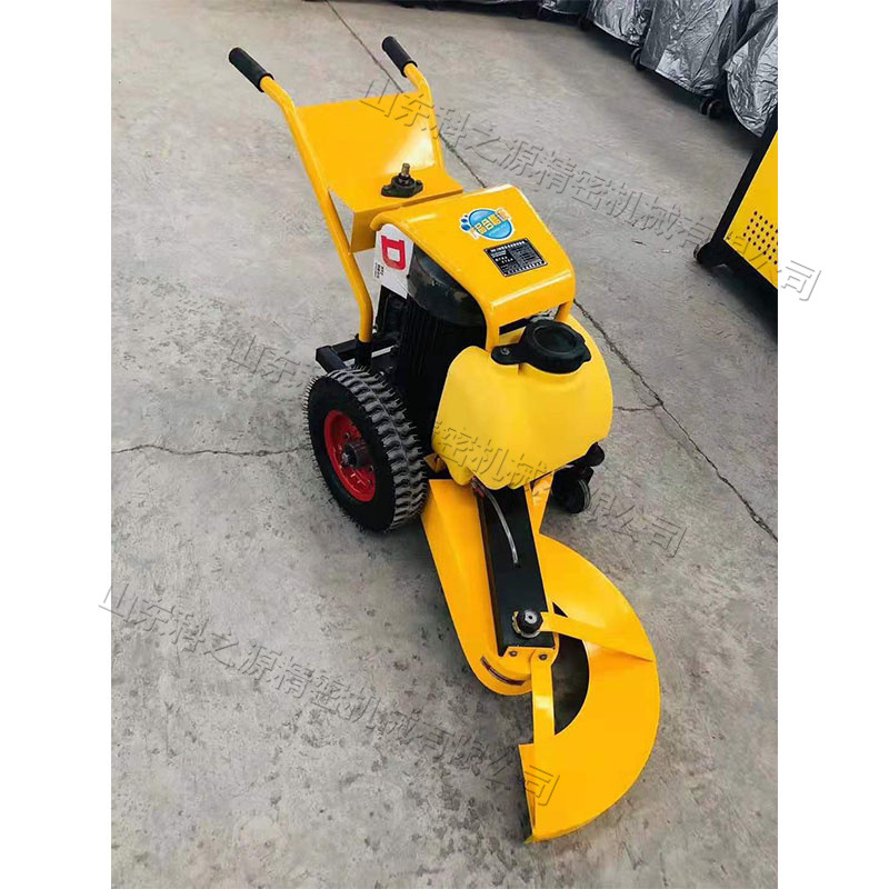 手推式电动路沿石分割设备 马路牙子自动切割机 汽油路沿石切桩机