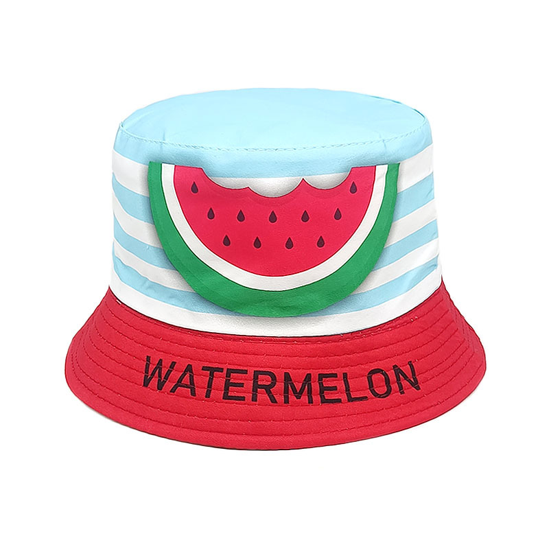 Children Unisex Cute Letter Watermelon Printing Bucket Hat display picture 6