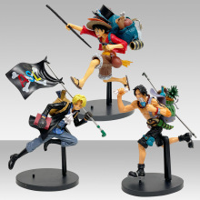 海贼王手办摆件 奔跑路飞艾斯萨博背包三兄弟 动漫手办批发模型