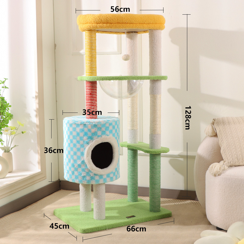Árbol rascador para gatos grande y extragrande con sisal, multinivel, casa para gatos sencilla que no ocupa espacio, soporte para gatos, venta al por mayor transfronteriza. image 23