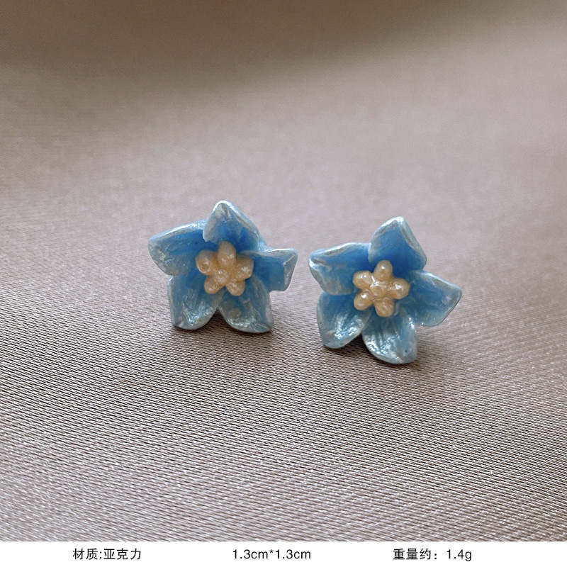 S925銀真珠の花のピアスの女性の贅沢な高級感があります。|undefined