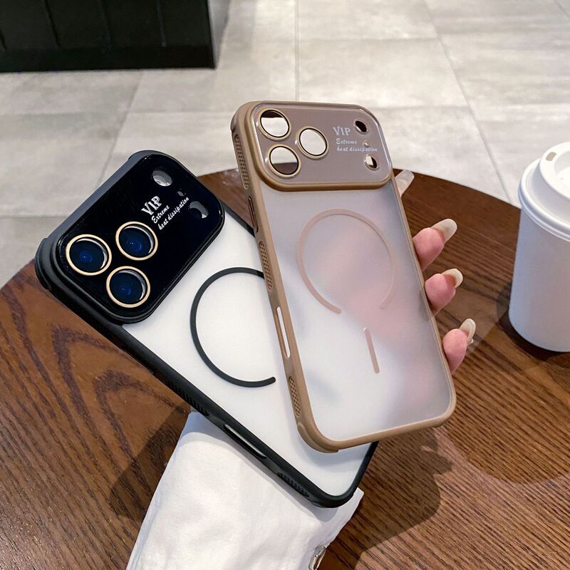 适用iPhone17肤感磁吸手机壳苹果16proMax大视窗防摔15磨砂保护套|undefined