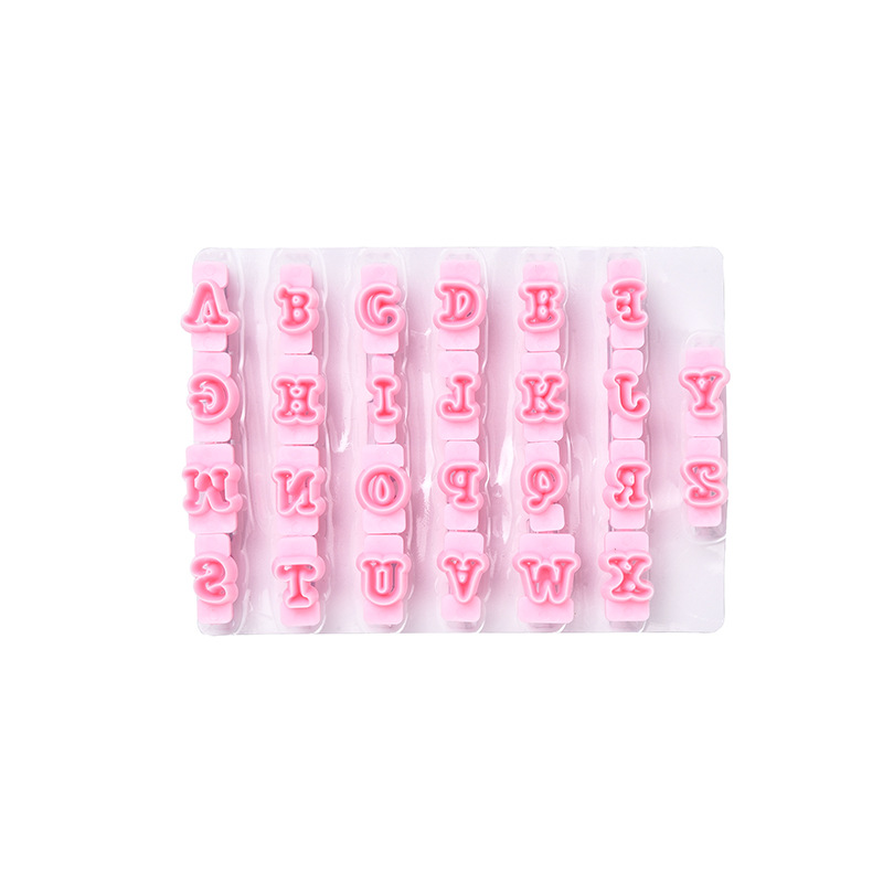 Fabricante suministro directo conjunto de letras de pastel de decoración molde de corte molde de decoración de pastel de azúcar molde de galletas de letras inglesas