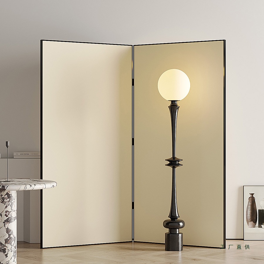 Live Broadcast Room Photo Background Wall Cream Style Screen Partition Modern Simple Living Room Foldableable Mobile 2025 New Style