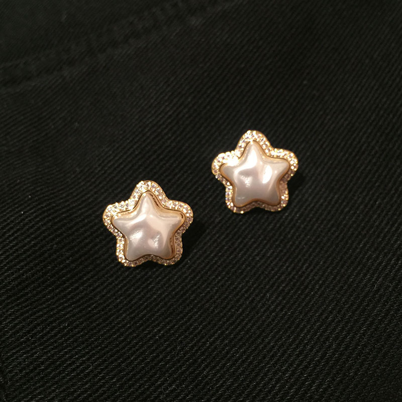 Irregular Star Retro Bump Baroque Earrings display picture 4