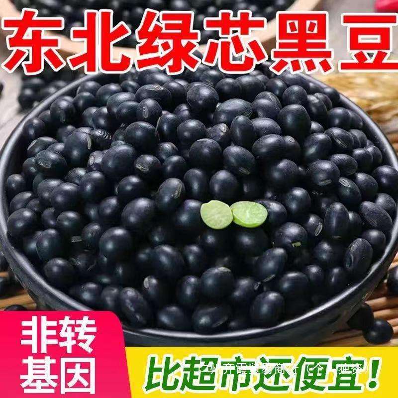 东北新黑豆绿心农家自产非转基因黑豆绿色食用粗粮五谷杂粮豆|undefined