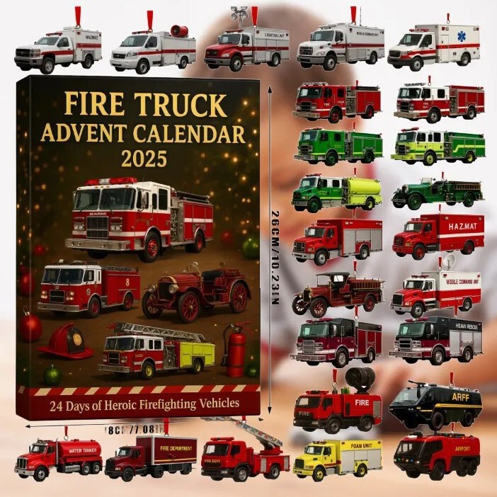 GF独立站新品FIRE TRUCK ADVENT CALENDAR 2025消防车降临节日历|undefined