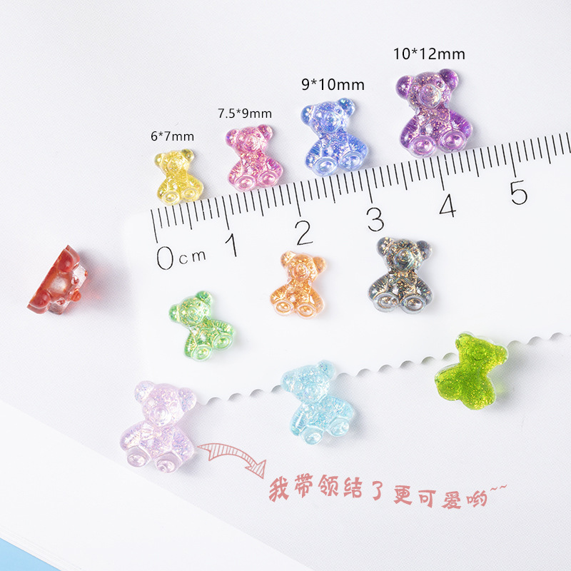 Cartoon accessories, three dimensional nail stickers for nails, accessory, new collection, with little bears 2