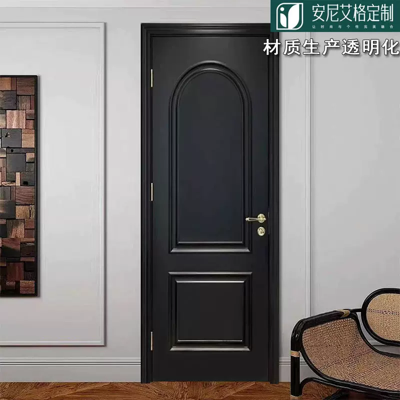 免费调色法式门现代卧室门全套包安装室内门实木烤漆门木门平开门