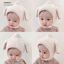 寶寶冬季帽子毛絨帽嬰兒護耳帽護臉可愛超萌男女童一歲套頭帽冬天