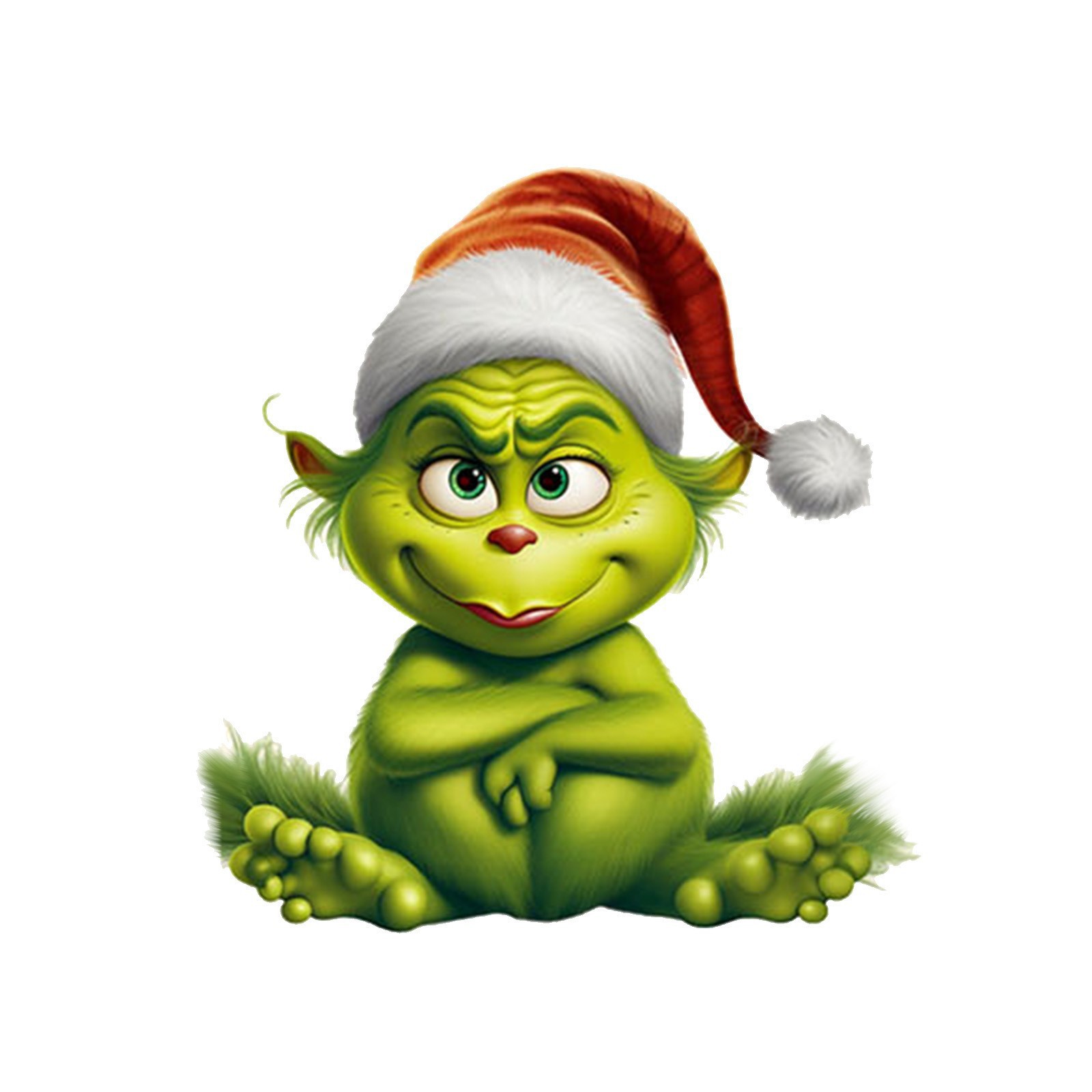 Nuevo producto transfronterizo: Colgante de coche de dibujos animados de hombreito verde para niños, decoración para árbol de Navidad y hogar.