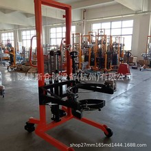 手动液压油桶堆高车搬运车抱夹式装卸倒料车塑料桶油桶手推车