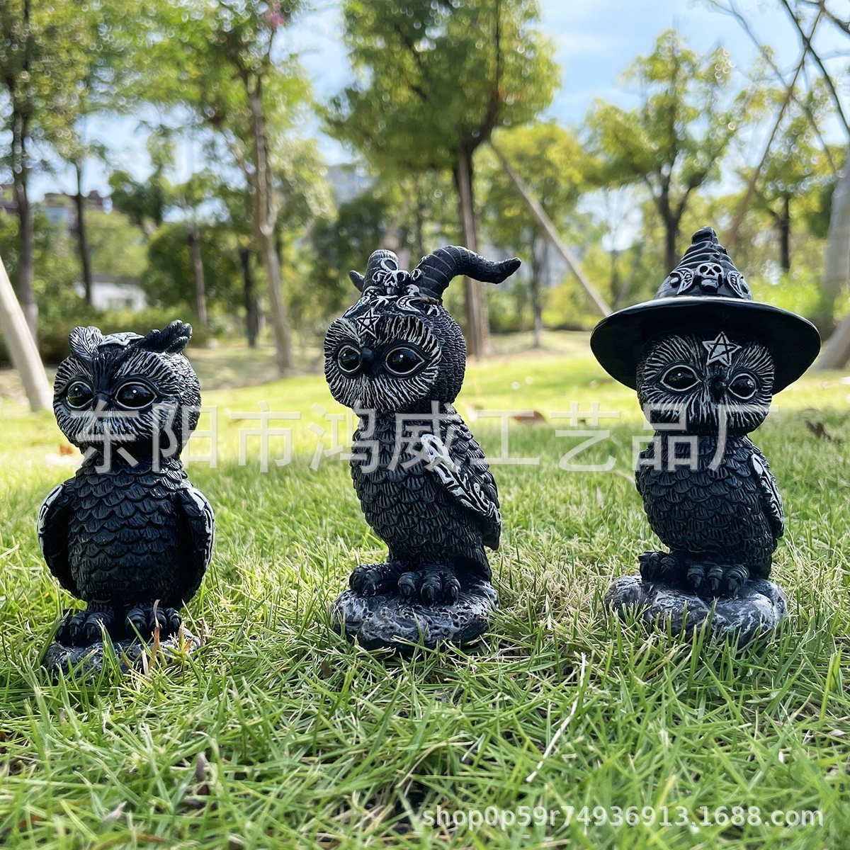 Black magic statue, decorations for gazebo, new collection, (Cross-border trading), owl, griffon