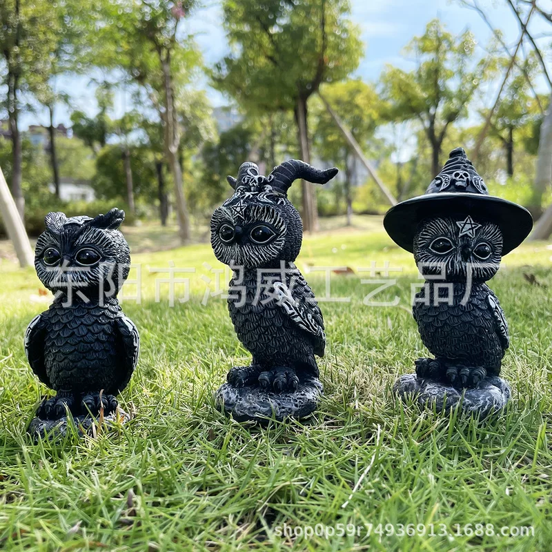 Black magic statue, decorations for gazebo, new collection, (Cross-border trading), owl, griffon