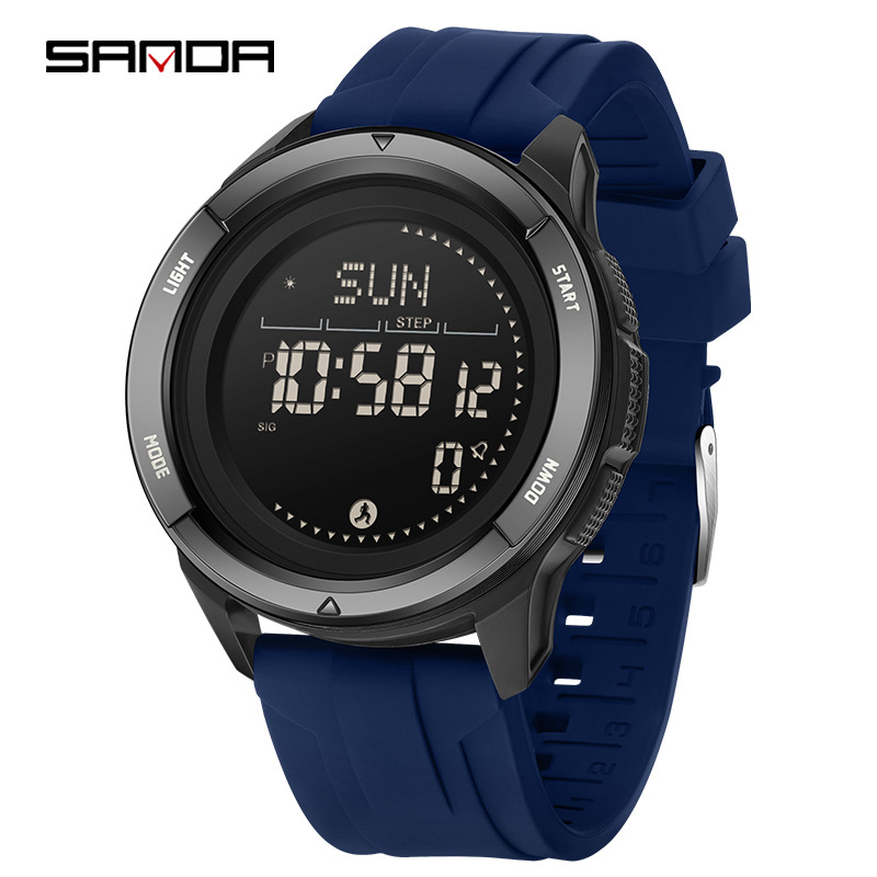 SANDA SANDA deportivo al aire libre reloj electrónico pedómetro brújula impermeable reloj de estudiante 2197