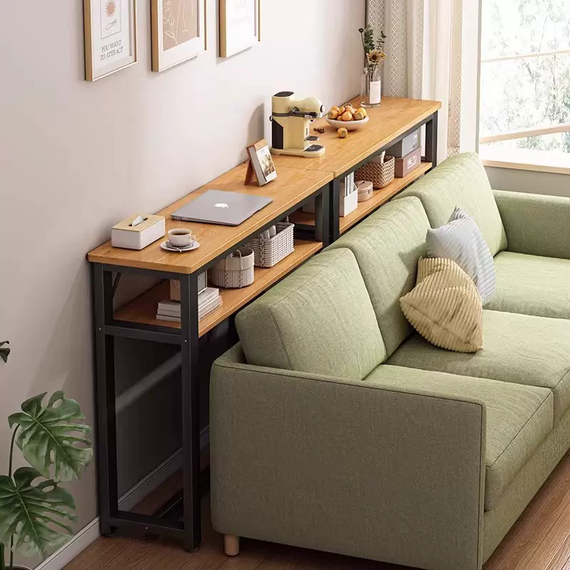 客厅沙发后置物架落地多层收纳架长条靠墙储物架卧室床尾头床边窄