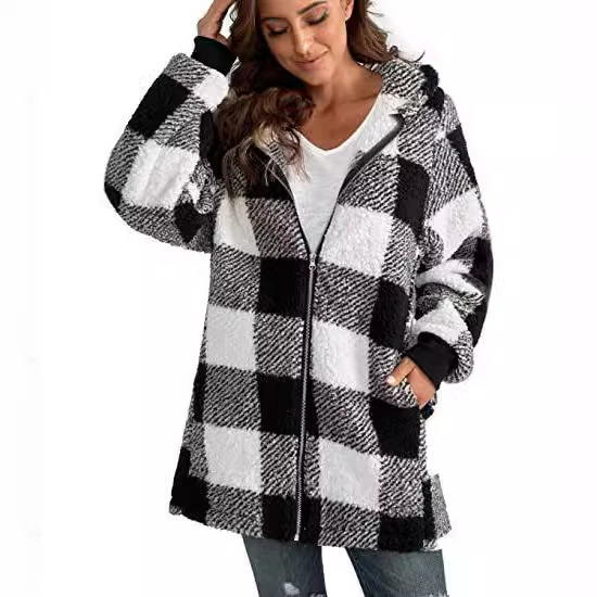 Velvet jacket oversized, hooded zip‑front, European city style, 2022