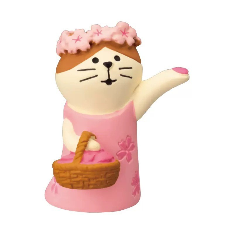 사쿠라 꽃바구니 고양이