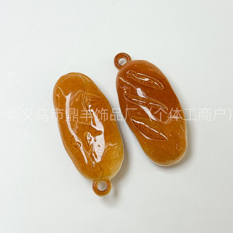 アルカリ水パンペンダントモデルシミュレーション食品アクセサリーキーホルダー携帯電話チェーン diy 材料アクセサリーミニペンダント|undefined