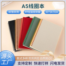 简约学生文具A5笔记本彩色横线线圈本记事本奖励学生厚本子活页本