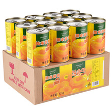 黄桃罐头425g*12罐装整箱新鲜砀山特产糖水水果罐头烘焙
