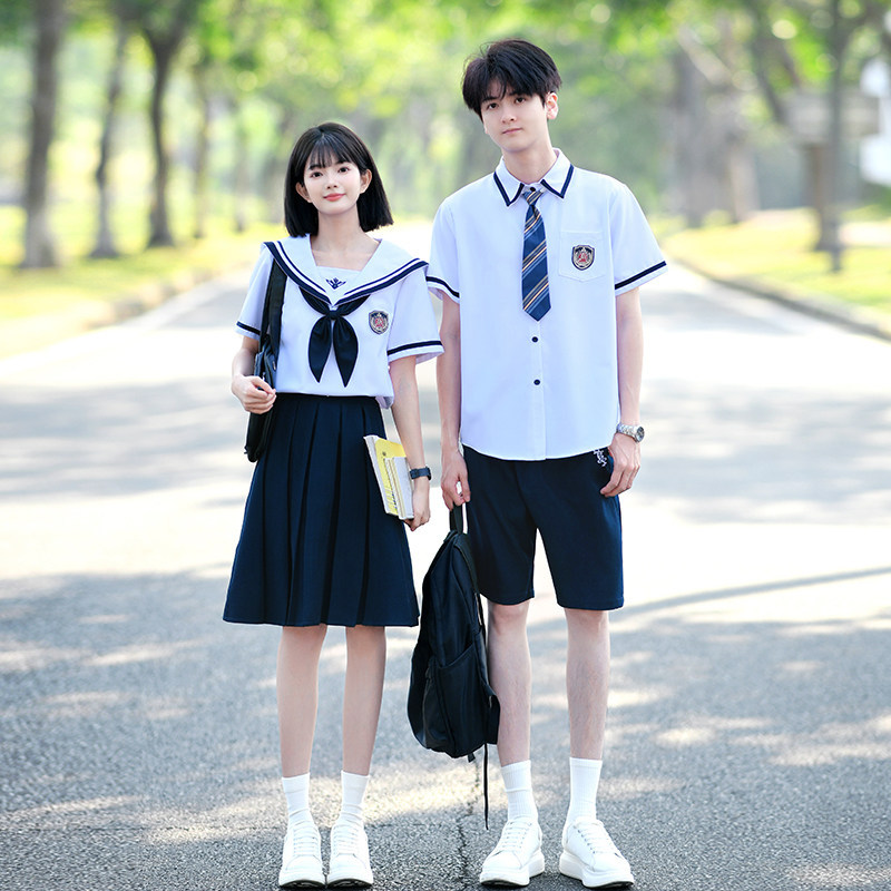 Graduation Photo Class Uniform British Naval Academy Style Jk Uniform Shirt School Uniform Set Junior High School Student Chorus Performance Outfit