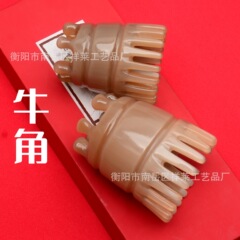 卸売りの白ヤクの角の櫛のマッサージは頭を洗って王冠の広い歯の男女の保健のマッサージを櫛にします。