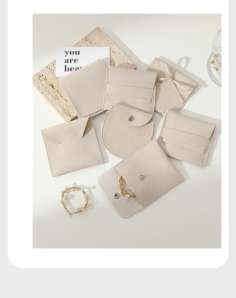 Jewelry Packaging Bags Classification 1 Piece Flannel Elegant Simple Style Daily Solid Color Jewelry Packaging Bags