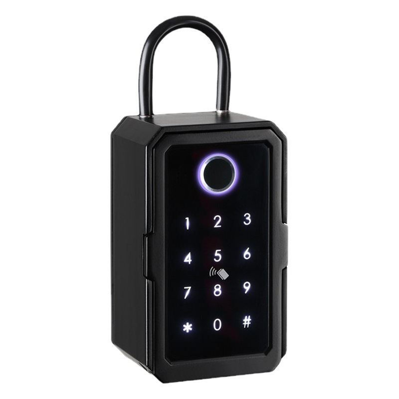 Tongtong cerradura caja de llaves de huellas dactilares caja de almacenamiento de contraseña montada en la pared graffiti caja de contraseña Bluetooth Control de teléfono móvil cerradura inteligente