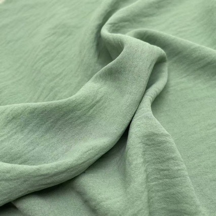跨境cey冰丝皱起皱弹力布料仿麻棉160衬衫连衣裙汉服裤子服装面料